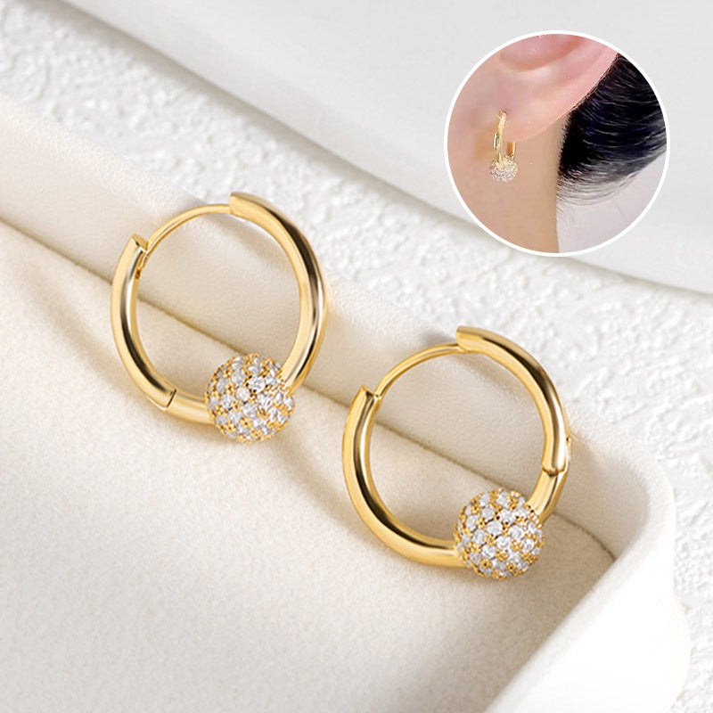 💫【 LIMITED-TIME 50% RABATT!】 👑 Goldene Kugelohrringe – Zart, Leicht & Zeitlos Elegant ✨|Das perfekte Muttertagsgeschenk