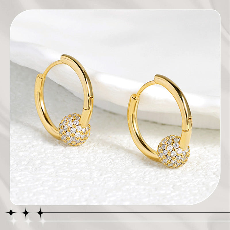 💫【 LIMITED-TIME 50% RABATT!】 👑 Goldene Kugelohrringe – Zart, Leicht & Zeitlos Elegant ✨|Das perfekte Muttertagsgeschenk