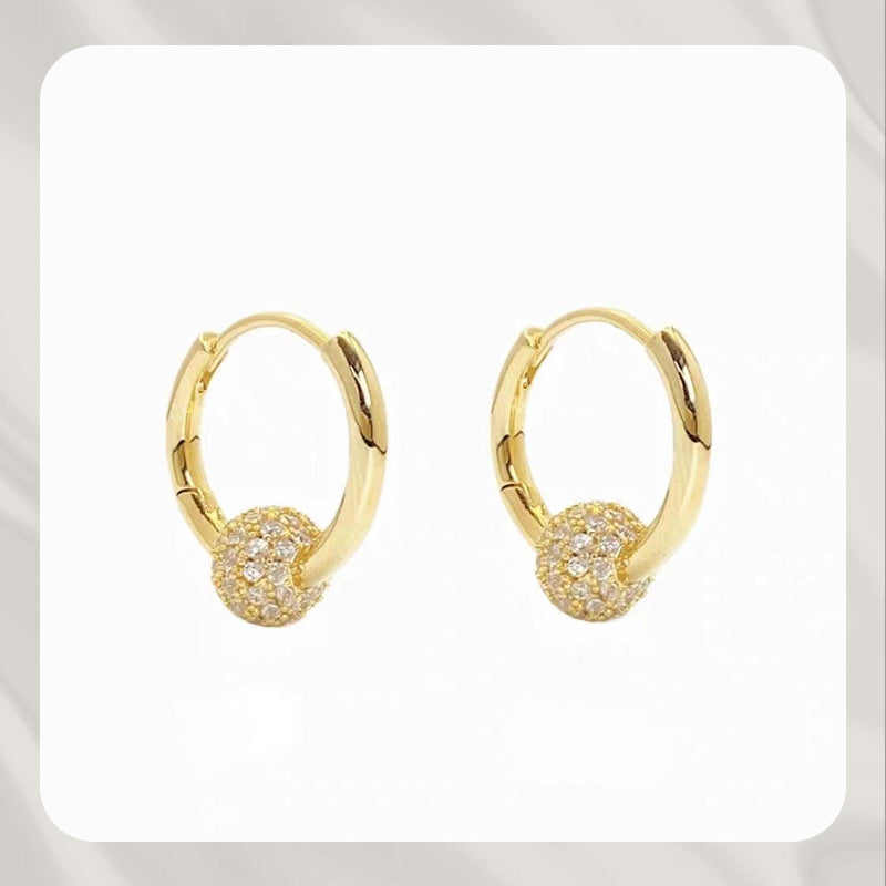 💫【 LIMITED-TIME 50% RABATT!】 👑 Goldene Kugelohrringe – Zart, Leicht & Zeitlos Elegant ✨|Das perfekte Muttertagsgeschenk