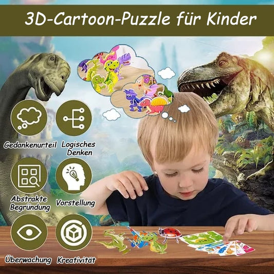 Gluschwein - 🧩 KAUFE 3, ERHALTE 4! ✨ 3D-Cartoon-Puzzle – 57 Teile mit Leuchtfarben, Fördert Kreativität & Räumliches Denken Bei Kindern Ab 4 Jahren 🎨