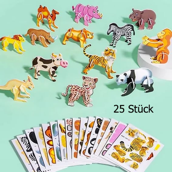🧩 KAUFE 3, ERHALTE 4! ✨ 3D-Cartoon-Puzzle – 57 Teile mit Leuchtfarben, Fördert Kreativität & Räumliches Denken Bei Kindern Ab 4 Jahren 🎨