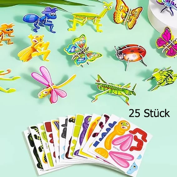 🧩 KAUFE 3, ERHALTE 4! ✨ 3D-Cartoon-Puzzle – 57 Teile mit Leuchtfarben, Fördert Kreativität & Räumliches Denken Bei Kindern Ab 4 Jahren 🎨