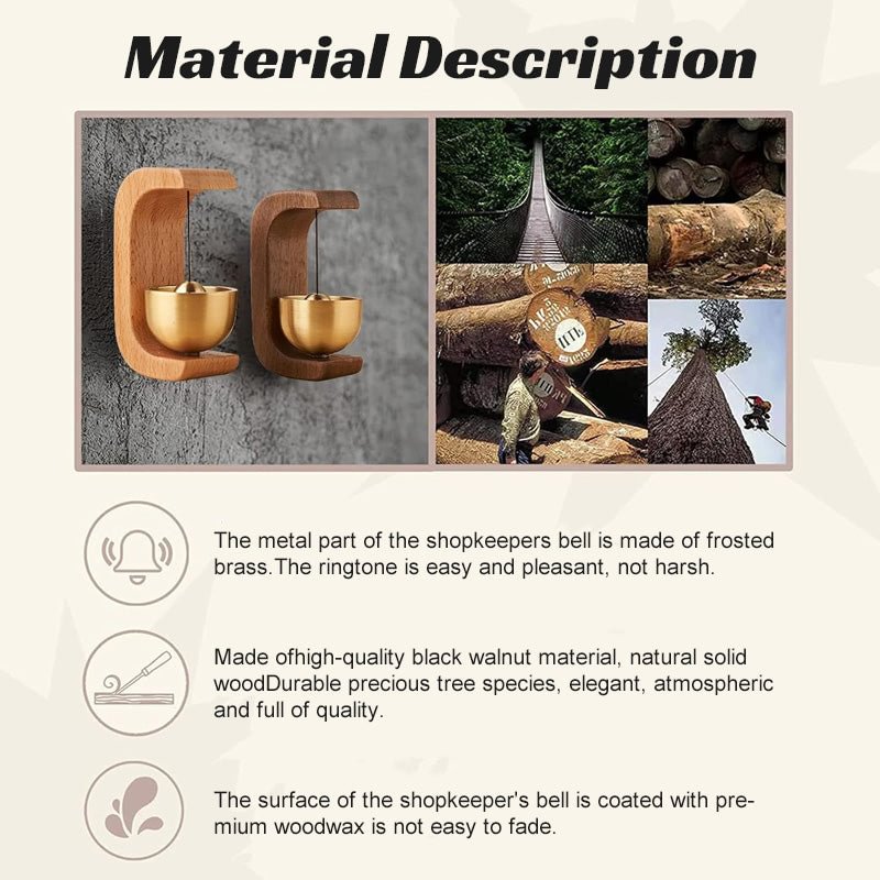 Gluschwein - 🌸🎐Magnetische Türklingel aus Holz mit Windspielfunktion🎐