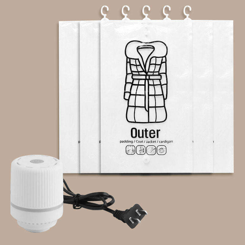 💨✨ Aufhängbarer Vakuumbeutel 50% Rabatt💞💪 Platzsparen, Staubschutz, Wiederverwendbar für Kleidung & Reisen