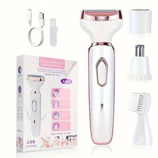 SilkyGlow 4-in-1 Kabelloser Damenrasierer