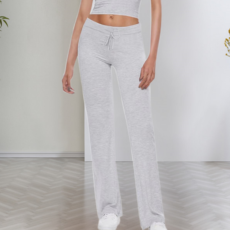 😍Zeitlich begrenzter Rabatt 49% 💥Freizeit-Set: Unifarbenes T-Shirt & Hose mit geradem Bein