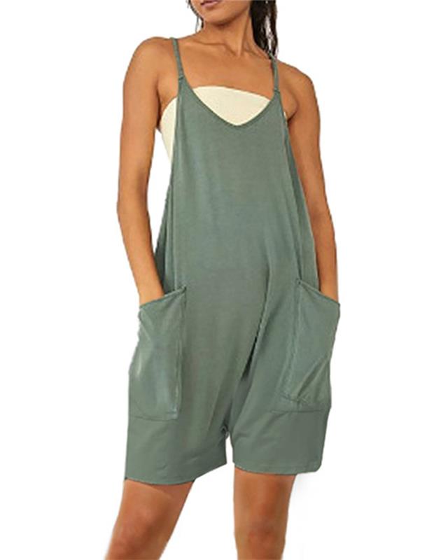 💥Begrenztes Zeitangebot: 49% Rabatt💐Damen Sommer Tankkleid - Ärmelloser Jumpsuit mit Taschen