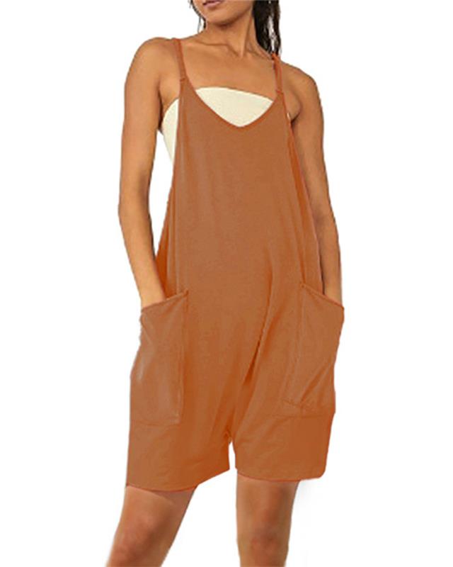 💥Begrenztes Zeitangebot: 49% Rabatt💐Damen Sommer Tankkleid - Ärmelloser Jumpsuit mit Taschen