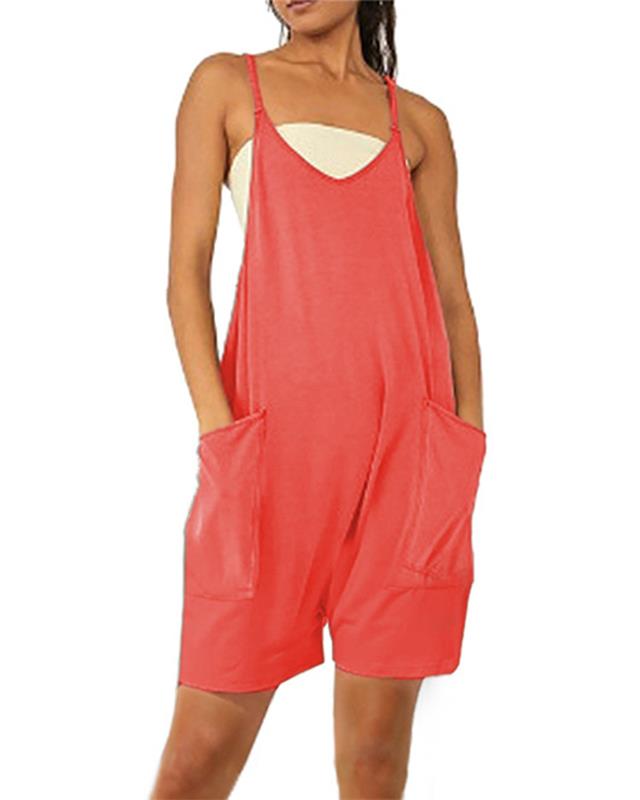💥Begrenztes Zeitangebot: 49% Rabatt💐Damen Sommer Tankkleid - Ärmelloser Jumpsuit mit Taschen