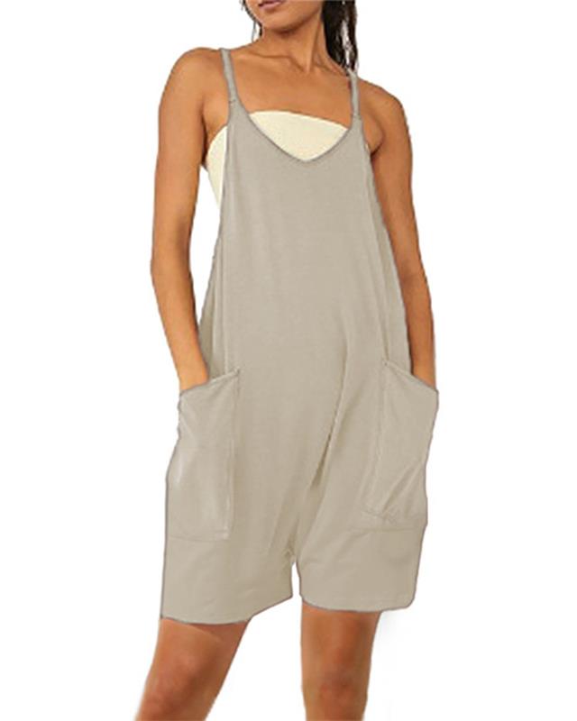 💥Begrenztes Zeitangebot: 49% Rabatt💐Damen Sommer Tankkleid - Ärmelloser Jumpsuit mit Taschen