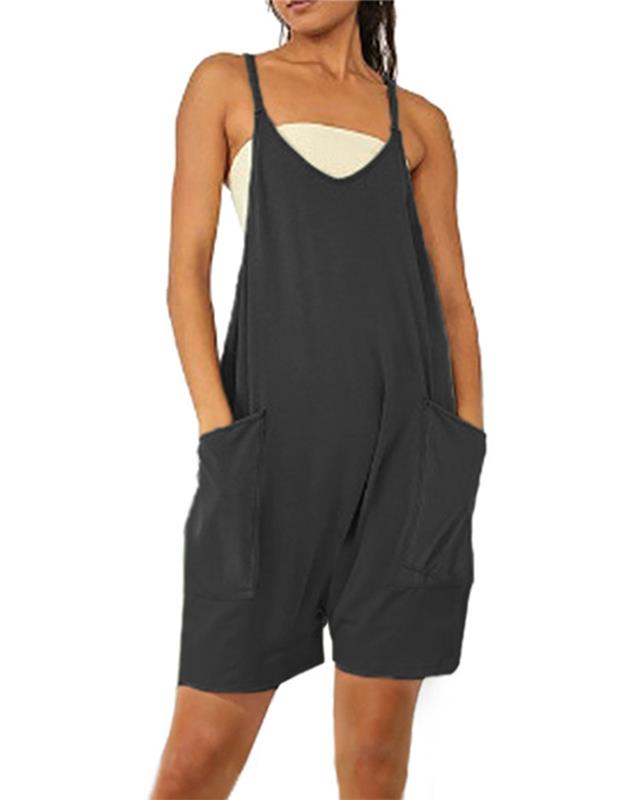 💥Begrenztes Zeitangebot: 49% Rabatt💐Damen Sommer Tankkleid - Ärmelloser Jumpsuit mit Taschen