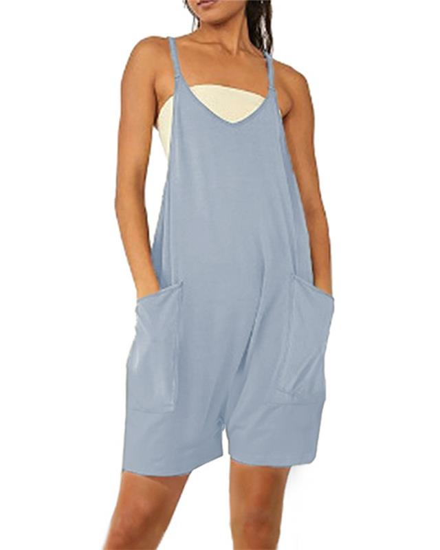 💥Begrenztes Zeitangebot: 49% Rabatt💐Damen Sommer Tankkleid - Ärmelloser Jumpsuit mit Taschen