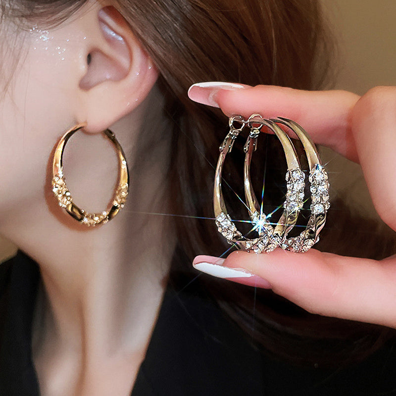 🌺 LIMITIERT: 49% RABATT! 🔥  Wer zuerst kauft, bekommt zuerst!！！Circle Earrings with Zirconia