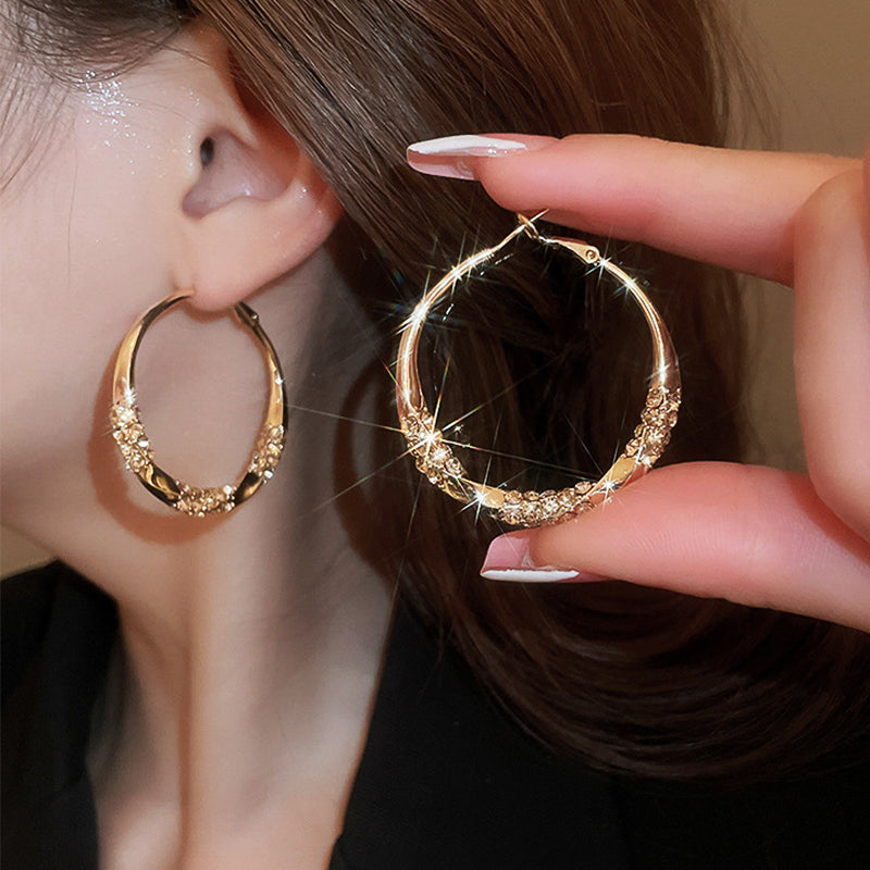 🌺 LIMITIERT: 49% RABATT! 🔥  Wer zuerst kauft, bekommt zuerst!！！Circle Earrings with Zirconia