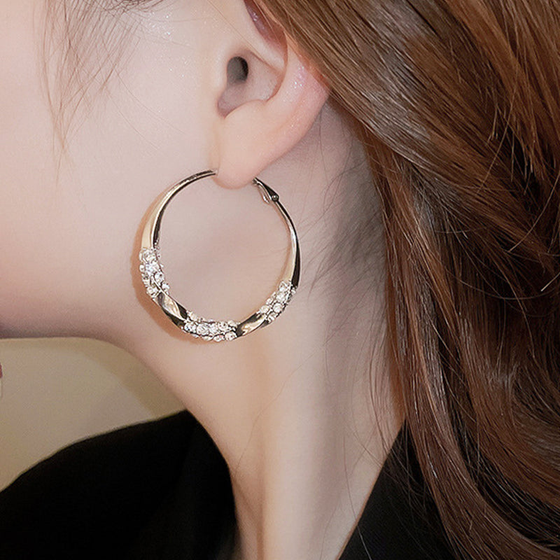 🌺 LIMITIERT: 49% RABATT! 🔥  Wer zuerst kauft, bekommt zuerst!！！Circle Earrings with Zirconia