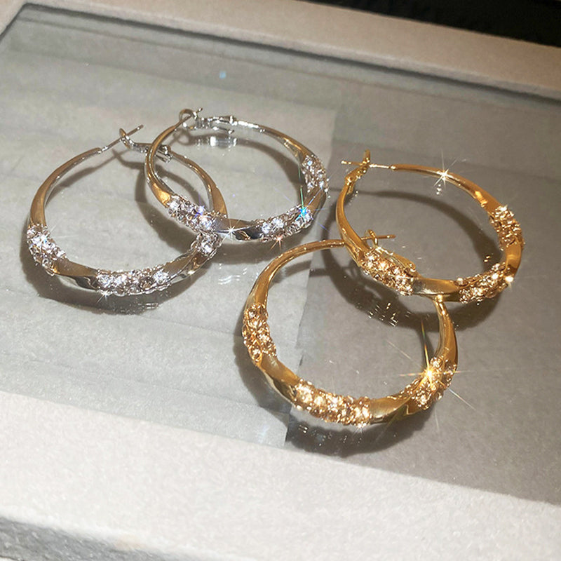 🌺 LIMITIERT: 49% RABATT! 🔥  Wer zuerst kauft, bekommt zuerst!！！Circle Earrings with Zirconia