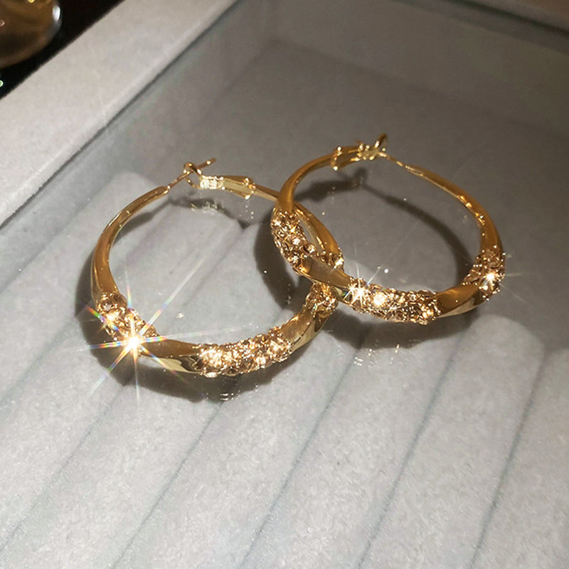 🌺 LIMITIERT: 49% RABATT! 🔥  Wer zuerst kauft, bekommt zuerst!！！Circle Earrings with Zirconia