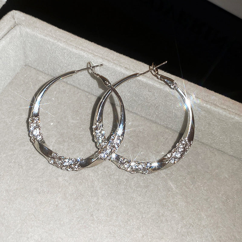 🌺 LIMITIERT: 49% RABATT! 🔥  Wer zuerst kauft, bekommt zuerst!！！Circle Earrings with Zirconia