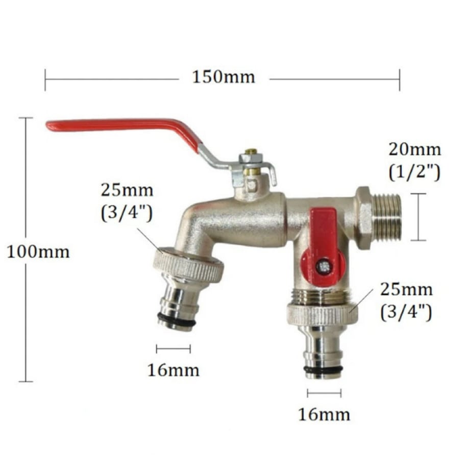 🔥 BLITZANGEBOT: 50 % RABATT! ⚙️ Universeller Gartenwasserhahn aus Edelstahl mit zwei Ausläufen – separate Ventile, besonders robust und einfach zu installieren 🚰