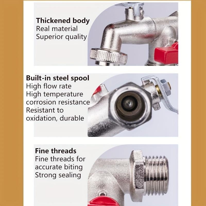 🔥 BLITZANGEBOT: 50 % RABATT! ⚙️ Universeller Gartenwasserhahn aus Edelstahl mit zwei Ausläufen – separate Ventile, besonders robust und einfach zu installieren 🚰