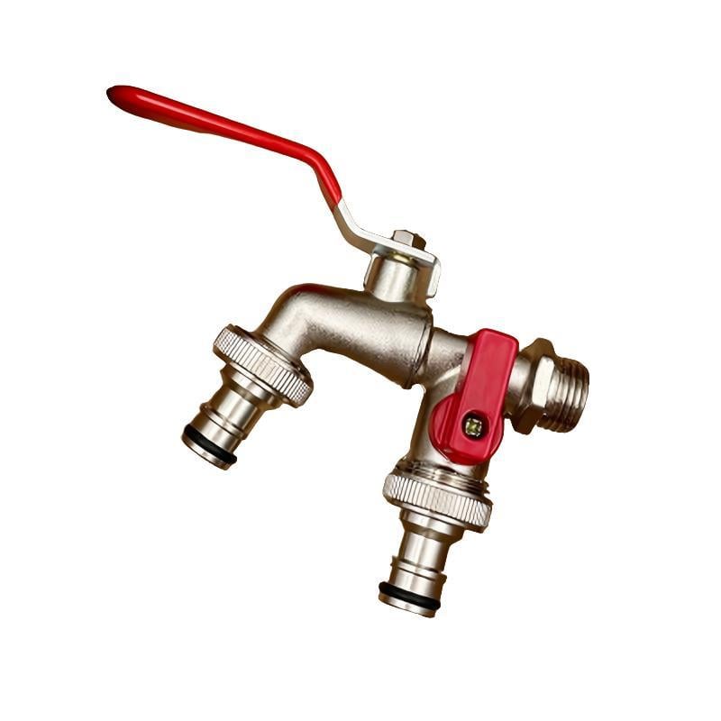 🔥 BLITZANGEBOT: 50 % RABATT! ⚙️ Universeller Gartenwasserhahn aus Edelstahl mit zwei Ausläufen – separate Ventile, besonders robust und einfach zu installieren 🚰