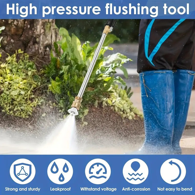 💦 LIMITIERTES ANGEBOT: 50% RABATT! 🚿 Hochdruckwasserpistole – 3 Austauschbare Düsen, Strapazierfähige Aluminiumlegierung & Leistungsstark ✨