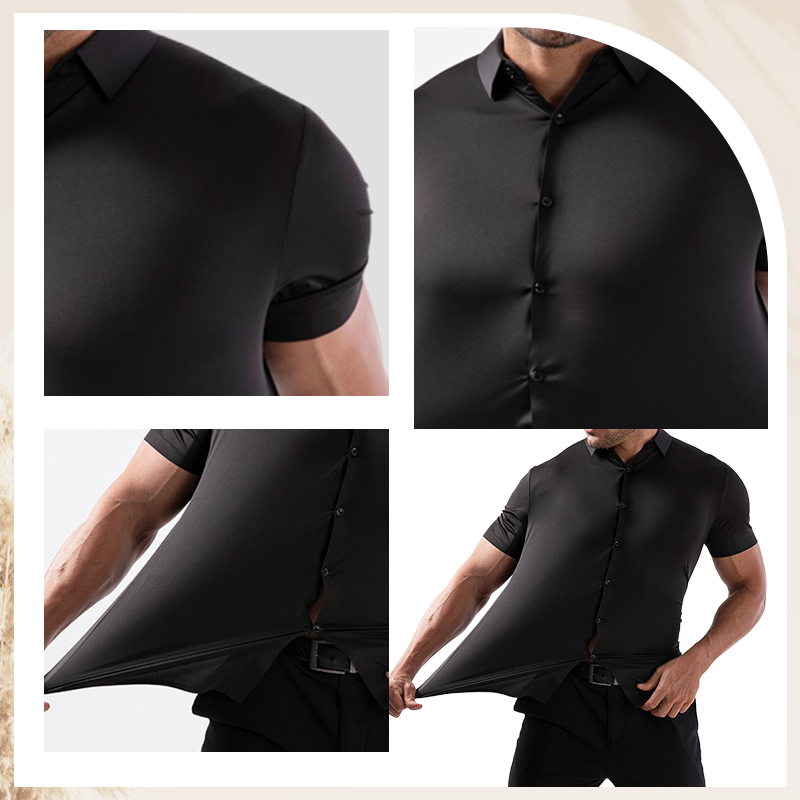 👕 50% RABATT! ⏳ Herren Kurzarmhemd aus 4-Wege-Stretchgewebe – Bewegungsfreiheit, atmungsaktiv & knitterarm – perfekt für Büro, Reisen oder Freizeit 🌿