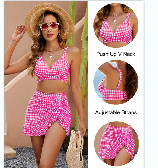 Gluschwein - 🌸Frühjahr-Sommer-Promotion-Periode! -Dick gestreifter Bikini mit hoher Taille 🌸（49% Rabatt）
