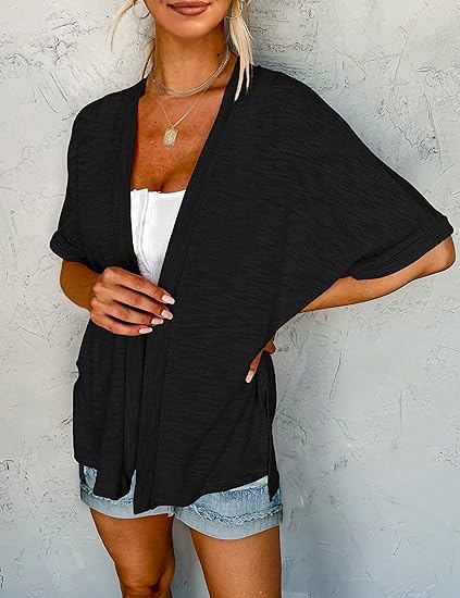 Sommer-Sonderangebot: 49 % Rabatt!🏳️‍🌈Neue, stylische, fließende Kurzarm-Strickjacke (Modelljahr 2026)