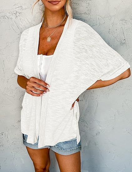 Sommer-Sonderangebot: 49 % Rabatt!🏳️‍🌈Neue, stylische, fließende Kurzarm-Strickjacke (Modelljahr 2026)