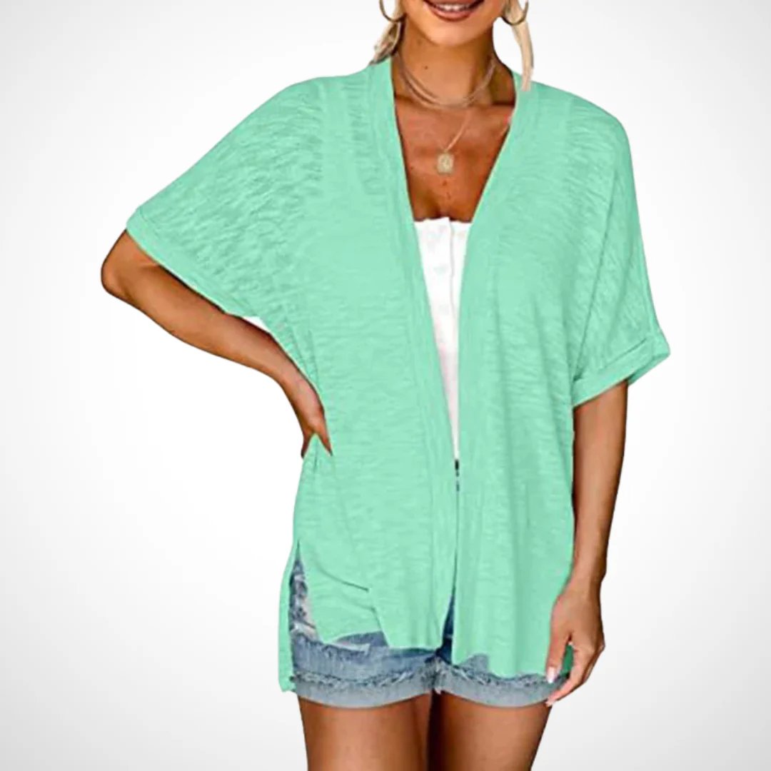 Sommer-Sonderangebot: 49 % Rabatt!🏳️‍🌈Neue, stylische, fließende Kurzarm-Strickjacke (Modelljahr 2026)