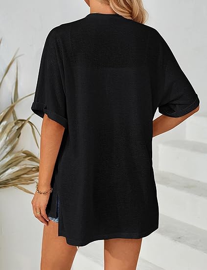 Sommer-Sonderangebot: 49 % Rabatt!🏳️‍🌈Neue, stylische, fließende Kurzarm-Strickjacke (Modelljahr 2026)