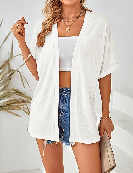 Sommer-Sonderangebot: 49 % Rabatt!🏳️‍🌈Neue, stylische, fließende Kurzarm-Strickjacke (Modelljahr 2026)