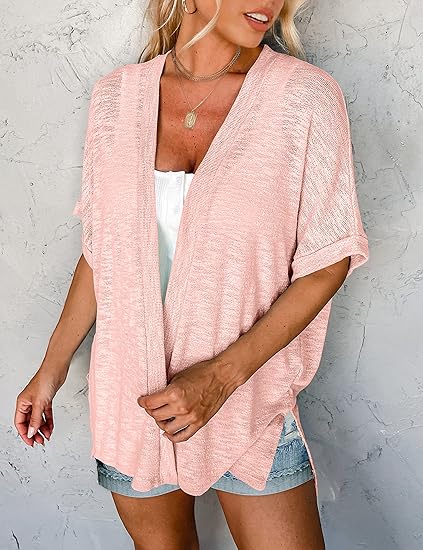 Sommer-Sonderangebot: 49 % Rabatt!🏳️‍🌈Neue, stylische, fließende Kurzarm-Strickjacke (Modelljahr 2026)