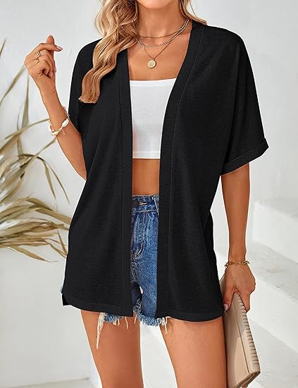 Sommer-Sonderangebot: 49 % Rabatt!🏳️‍🌈Neue, stylische, fließende Kurzarm-Strickjacke (Modelljahr 2026)