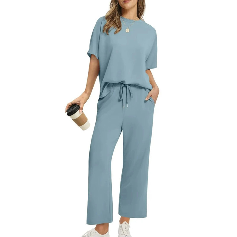 🌸LETZTER TAG – 60 % RABATT💖 Weiches, lässiges Damen-Set aus Oberteil und Hose