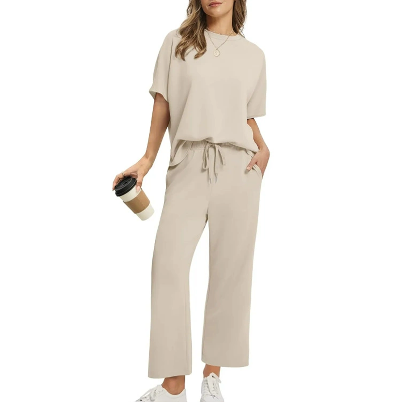 🌸LETZTER TAG – 60 % RABATT💖 Weiches, lässiges Damen-Set aus Oberteil und Hose