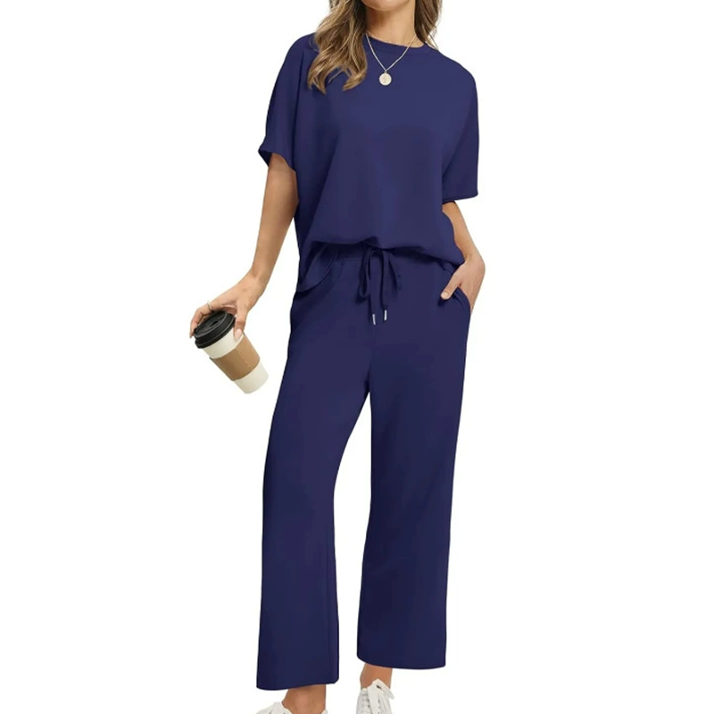 🌸LETZTER TAG – 60 % RABATT💖 Weiches, lässiges Damen-Set aus Oberteil und Hose