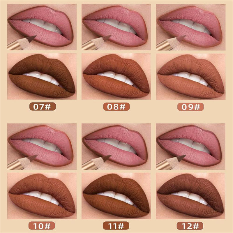 👄 50 % RABATT! 💄 12-teiliges Set mit wischfesten Liplinern – langanhaltend, cremig und wasserfest – perfekt für den Alltag oder professionelles Make-up 🎨