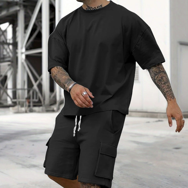 👕 50% RABATT! 🔥 Set aus Freizeit-T-Shirt mit Kurzen Ärmeln & Shorts für Herren – Bequemer Schnitt, Leichter Stoff & Perfekt Für Warme Tage ☀️