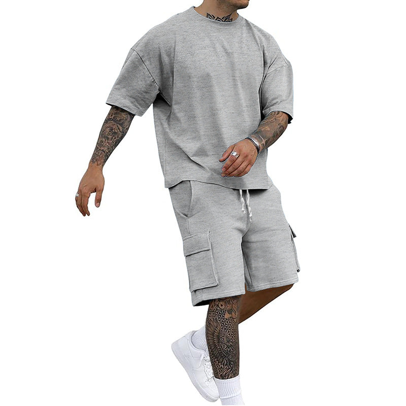 👕 50% RABATT! 🔥 Set aus Freizeit-T-Shirt mit Kurzen Ärmeln & Shorts für Herren – Bequemer Schnitt, Leichter Stoff & Perfekt Für Warme Tage ☀️