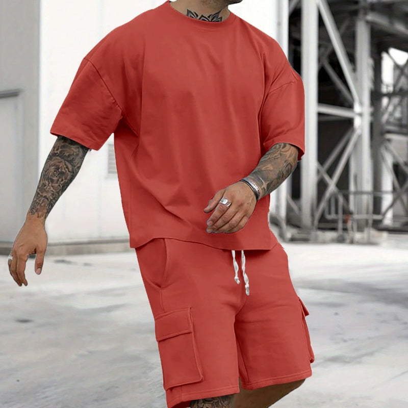 👕 50% RABATT! 🔥 Set aus Freizeit-T-Shirt mit Kurzen Ärmeln & Shorts für Herren – Bequemer Schnitt, Leichter Stoff & Perfekt Für Warme Tage ☀️