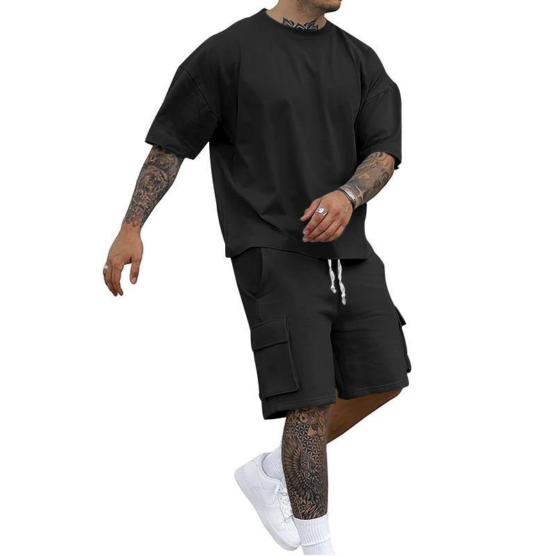 👕 50% RABATT! 🔥 Set aus Freizeit-T-Shirt mit Kurzen Ärmeln & Shorts für Herren – Bequemer Schnitt, Leichter Stoff & Perfekt Für Warme Tage ☀️