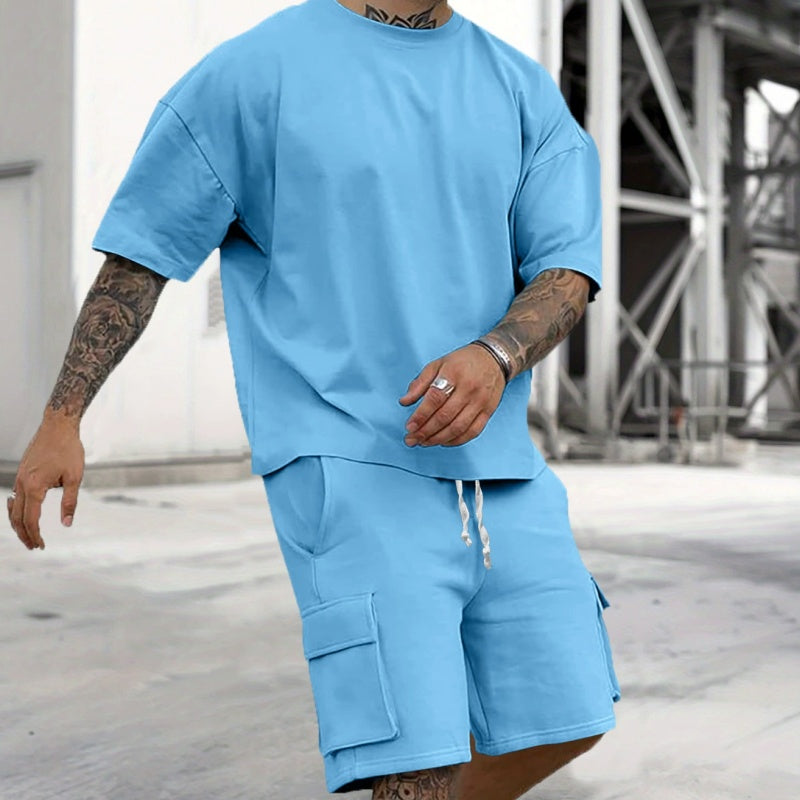 👕 50% RABATT! 🔥 Set aus Freizeit-T-Shirt mit Kurzen Ärmeln & Shorts für Herren – Bequemer Schnitt, Leichter Stoff & Perfekt Für Warme Tage ☀️