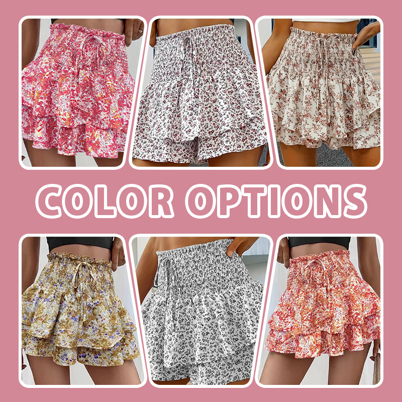 Gluschwein - 😍LAST DAY PROMOTION - 49%OFF💕Lightweight Slimming Floral Ruffle Tiered Skirt✨