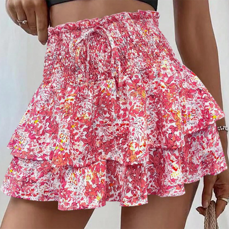 Gluschwein - 😍LAST DAY PROMOTION - 49%OFF💕Lightweight Slimming Floral Ruffle Tiered Skirt✨