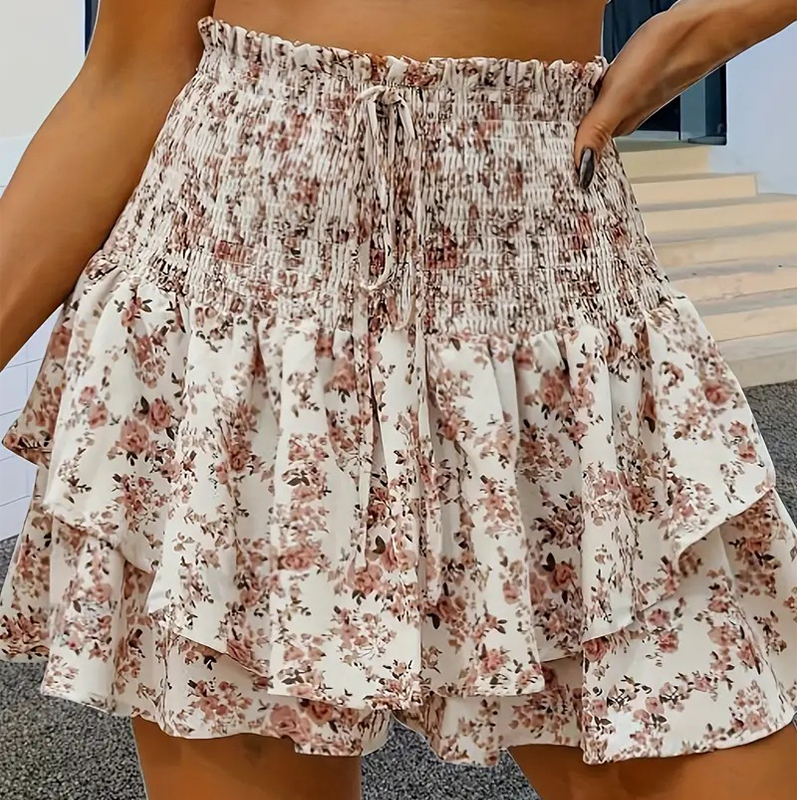 Gluschwein - 😍LAST DAY PROMOTION - 49%OFF💕Lightweight Slimming Floral Ruffle Tiered Skirt✨