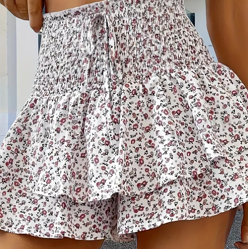 Gluschwein - 😍LAST DAY PROMOTION - 49%OFF💕Lightweight Slimming Floral Ruffle Tiered Skirt✨