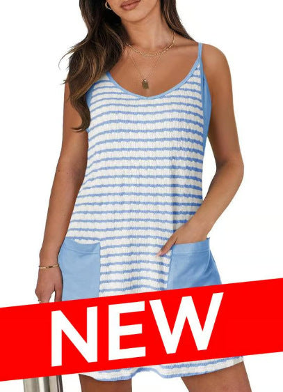 💥Begrenztes Angebot: 49% Rabatt, Geschenk 🎁 Damen ärmelloses Sommerkleid mit Shorts