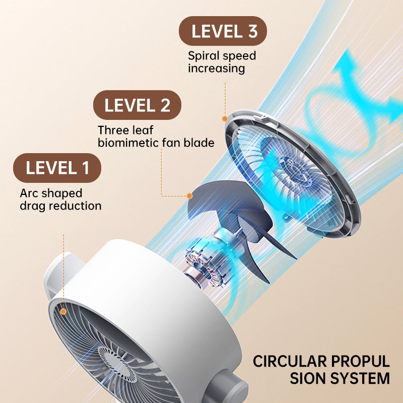 Gluschwein - 🎊Sommeraktion: 50 % Rabatt und versandkostenfrei🌀✨Motor Standventilator, 20dB sehr leiser Ventilator, 30m Wurfweite, 2465m³/h Luftvolumen, Fan mit Fernbedienung & Kühlung